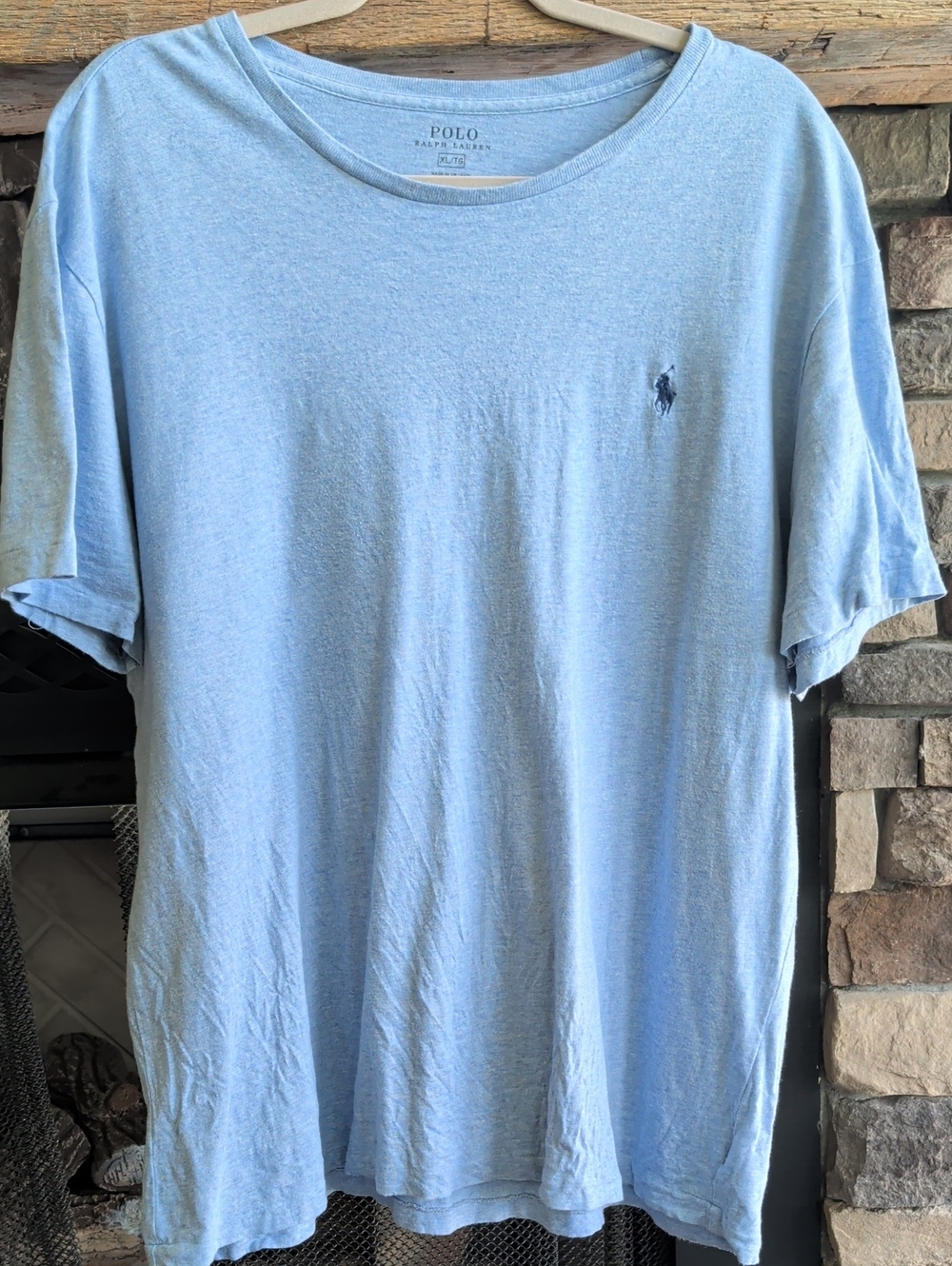 Polo by Ralph Lauren Light Blue Crewneck Tee with Navy Pony Size Xl